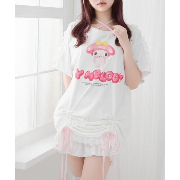 tシャツ 「サンリオ×DML」リボンレースビッグTシャツ レディース