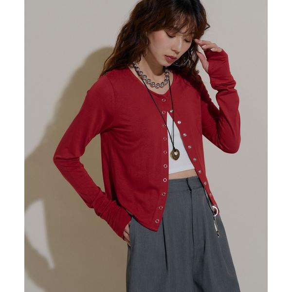 カーディガン 「接触冷感」「UVカット」「抗菌防臭」バンブークルーネックカーディガン レディース