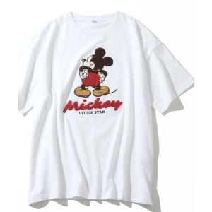 tシャツ 「Disney/ディズニー」別注 アソート アートワークデザイン サガラ刺繍 半袖Tシャツ メンズ レディース