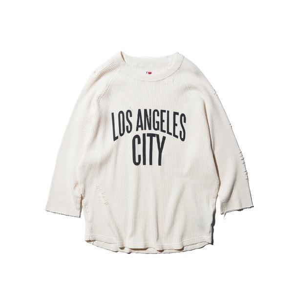 tシャツ I LOVE LA / 3/4 SLEEVE WAFFLE TEE メンズ レディース