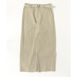 パンツ タスランストレッチ ベルト付きチノパンツ レディース