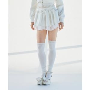 スカート チュールレイヤードスウェットミニスカート