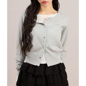 カーディガン プレート付きカーディガン レディース