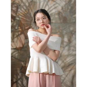 ニット セーター ペプラムオフショルニットプルオーバー 「夏服」 レディース