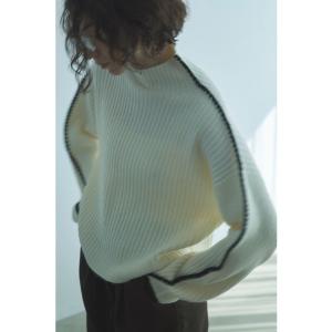 ニット セーター LINE TRIM BOTTLE NECK KNIT レディース