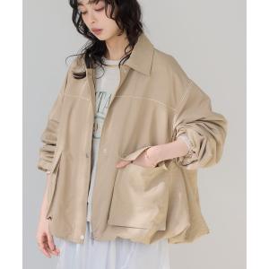 コート アウター ソフトツイル バルーン ジャケット レディース