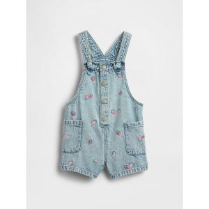 サロペット オーバーオール 刺しゅう デニム デニム ショートオール (幼児・ベビー) キッズ 子供服 女の子｜ZOZOTOWN Yahoo!店