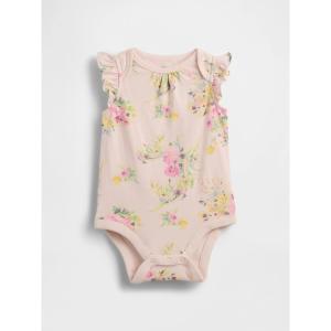 ベビー服 ロンパース はじめてのお気に入り オーガニックコットン フラッターフリル袖 ボディスーツ (ベビー)