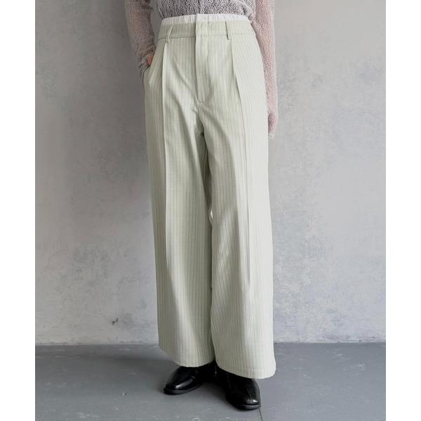 スラックス パンツ 「＆ｇ'aime 」ダブルウエストストライプパンツ　Double-Waist S...