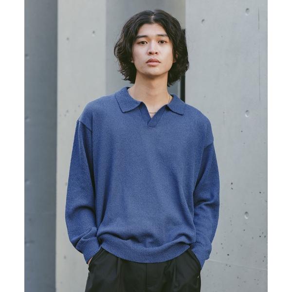 ポロシャツ Low Gauge Skipper Knit/スキッパーニットポロ メンズ
