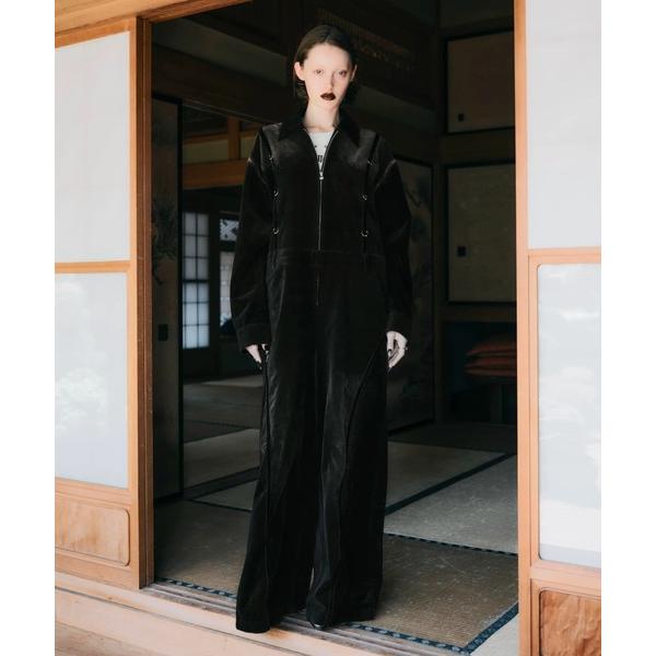 オールインワン 「TAJEN:T」BLEACH OUT VELVET JUMP SUIT/ ベルベッ...