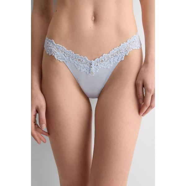 ショーツ Silky Flowers シルク＆レース エイティーズスタイル ブラジリアンショーツ