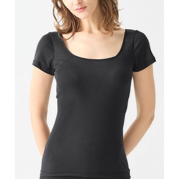 インナーシャツ 肌着 アセドロン 大きな汗取り付き 2分袖インナー ベタつき瞬時にどこへやら レディ...