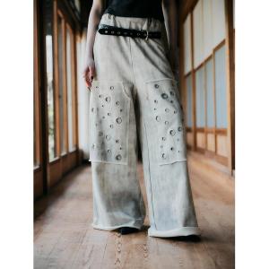 ワイドパンツ スウェットパンツ ジャージ 「TAJEN:T」EYELET DESIGN SWEATPANTS/ アイレットデザインスウェットパンツ