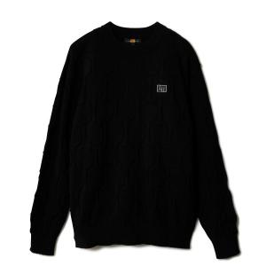 tシャツ LOUDMOUTH/ラウドマウス ゴルフウェア サマーニット 総柄 軽量 長袖 ニットシャツ メンズ