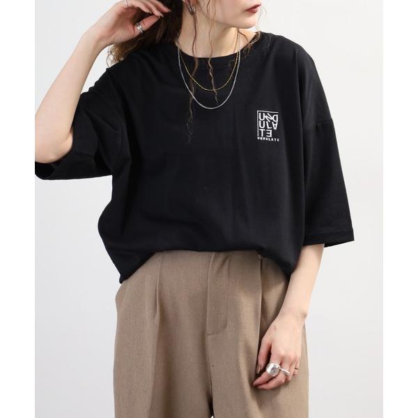 tシャツ ワイド半袖Tシャツ ワンポイント刺繍 メンズ レディース