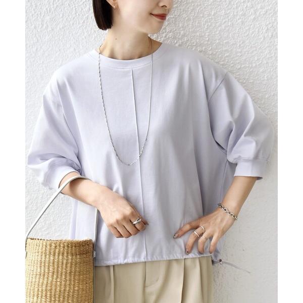 tシャツ 半袖 「WEB限定」「接触冷感 / 汗染み防止加工」オーガニック コットン 裾 ドロスト ...