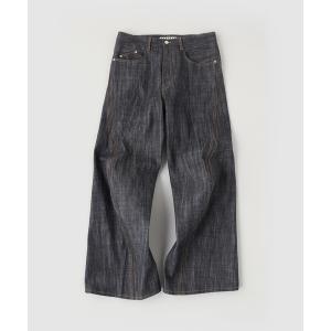 ジーンズ NVRFRGT / ネヴァーフォーゲット 3D TWISTED WIDE LEG JEANS/RAW IN メンズ
