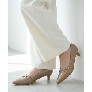 パンプス 「本革」クロスベルトパンプス