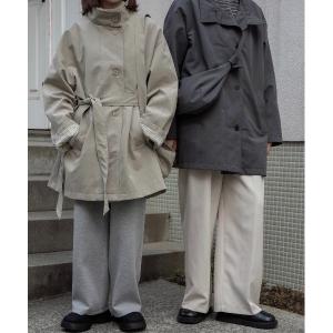トレンチコート コート bag set sleeve stripe trench coat / バッグセットスリーブストライプトレンチコート