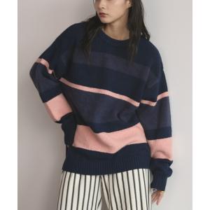 「MERLOT」 長袖ニット FREE ネイビー レディース