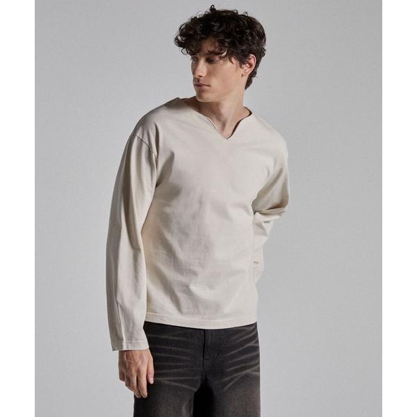 「Parts Lab.」 長袖Tシャツ S ベージュ メンズ