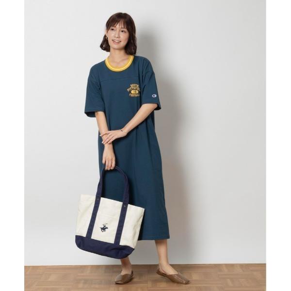 「Champion」 Tシャツワンピース S ネイビー レディース