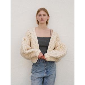 「CHAROL」 ニットカーディガン FREE オフホワイト レディース