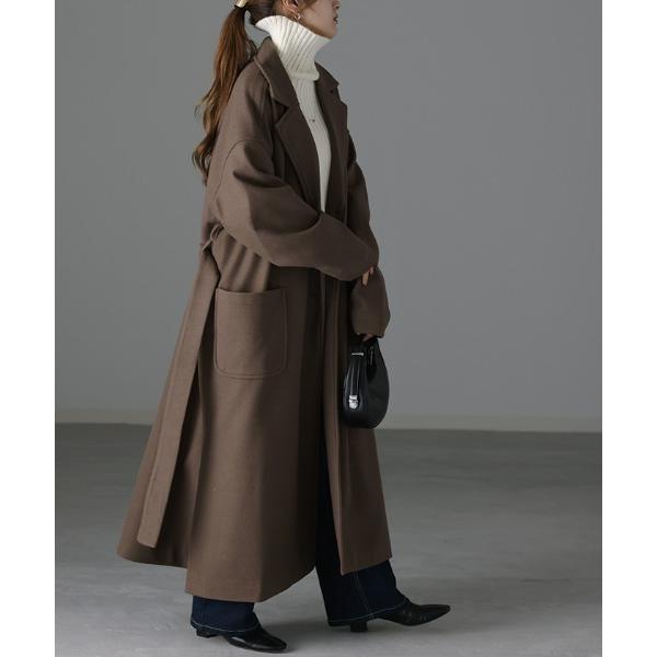 「HUG.U」 チェスターコート FREE モカ レディース