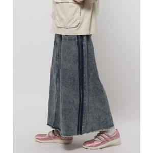 「niko and...」 デニムスカート LARGE インディゴブルー レディース