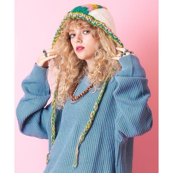 「ankoROCK」 ニットキャップ ONESIZE ホワイト メンズ