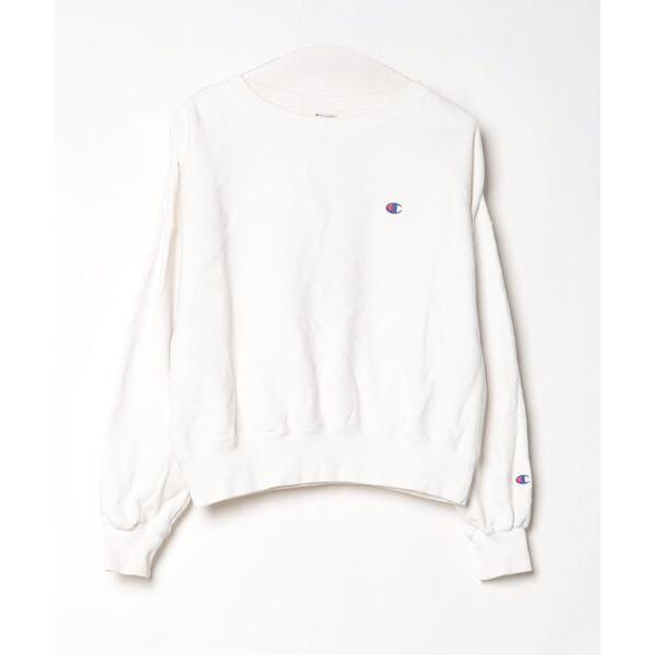 「Champion」 スウェットカットソー M ホワイト レディース