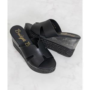 サンダル ミュール 「Bridget Birkin」サイドカットウェッジミュールサンダル(562505) レディース