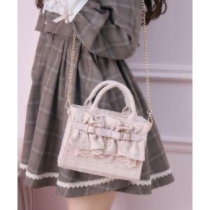 ショルダーバッグ バッグ ラメツイードフリルバッグ レディース