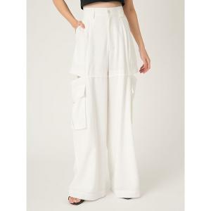 パンツ サイドファスナーカーゴパンツ/ウォッシャブル・防シワ・接触冷感 レディース