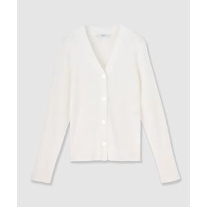 カーディガン アセテートポリエステルVカーディガン レディース