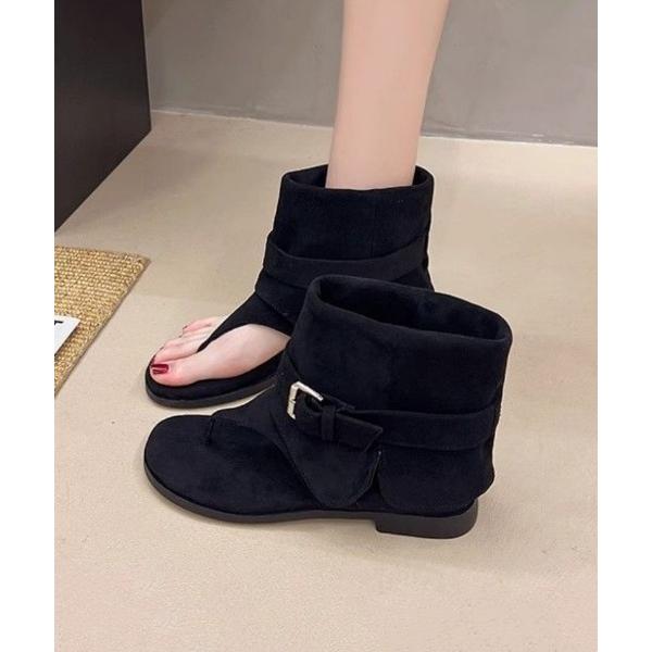 サンダル バックルデザイン ブーツサンダル レディース