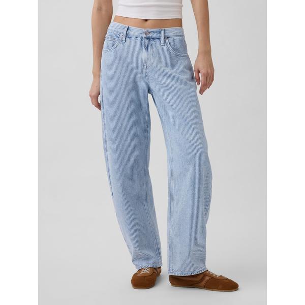 ジーンズ デニム デニムパンツ ローライズ ウルトラソフト バレルデニム レディース