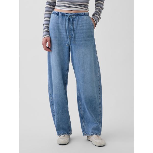 ジーンズ デニム デニムパンツ ハイライズ ウルトラソフト イージーウエスト バレルデニム レディー...