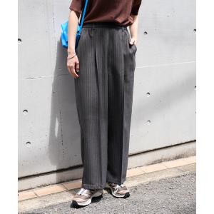 スラックス パンツ 接触冷感/UVカット LINEN TOUCH タック イージーパンツ/リネンタッチ レディース｜ZOZOTOWN Yahoo!店