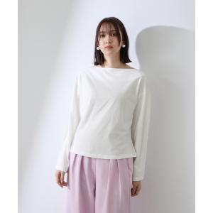 tシャツ ハイゲージ天竺ボートネックプルオーバー「手洗い可能」 レディース