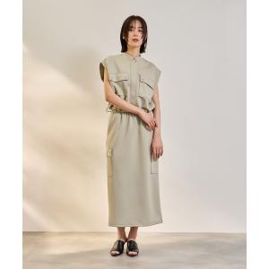 ワンピース ダンボールニットベスト×スカート2ピース「洗濯機で洗える」