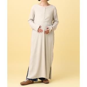 マタニティ 「産前・産後対応」マタニティ／2WAYヘンリーリブワンピース　639314