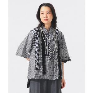 ブラウス シャツ 「別注」TORI-TO / ギンガム フリル シャツ レディース