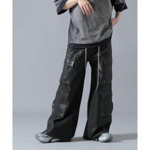 カーゴパンツ DankeSchon/ダンケシェーン/11oz RABBER COATED FLARE CARGO PANTS レディース メンズ