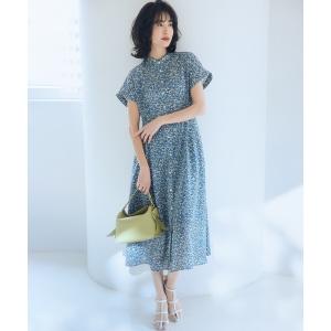 ワンピース フラワーガーデンプリント ワンピース