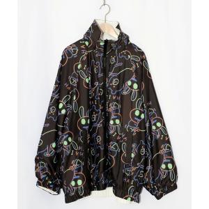 ブルゾン アウター 361108：組体操クマうさぎリバーシブルワッシャーブルゾン レディース メンズ