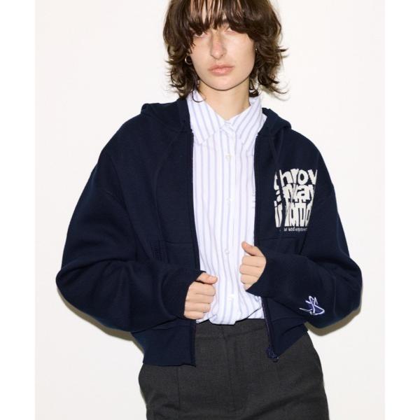 パーカー ESQWE LOGO KNIT ZIP PKTHROW エスクェロゴニットジップパーカー ...