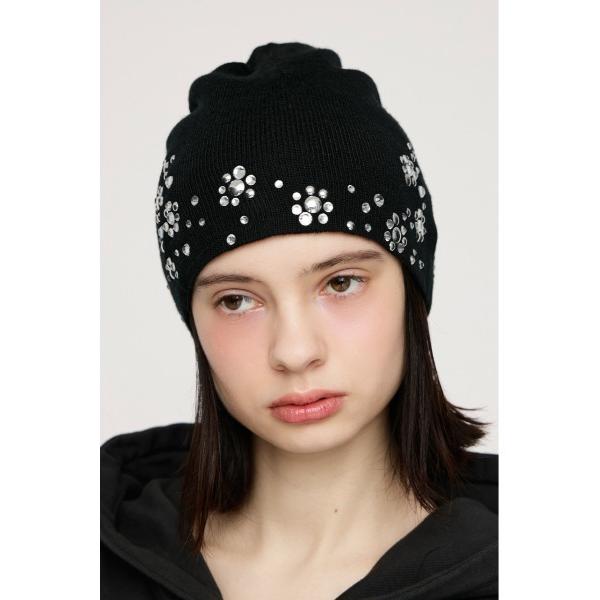 ニット帽 ニットキャップ SPARKLE STUDS KNIT BEANIE スパークルスタッズニッ...