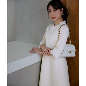 パーティードレス ドレス 「M Maglie le cassetto×冨張愛コラボ」愛されクラシカル“Lace”ニットワンピース